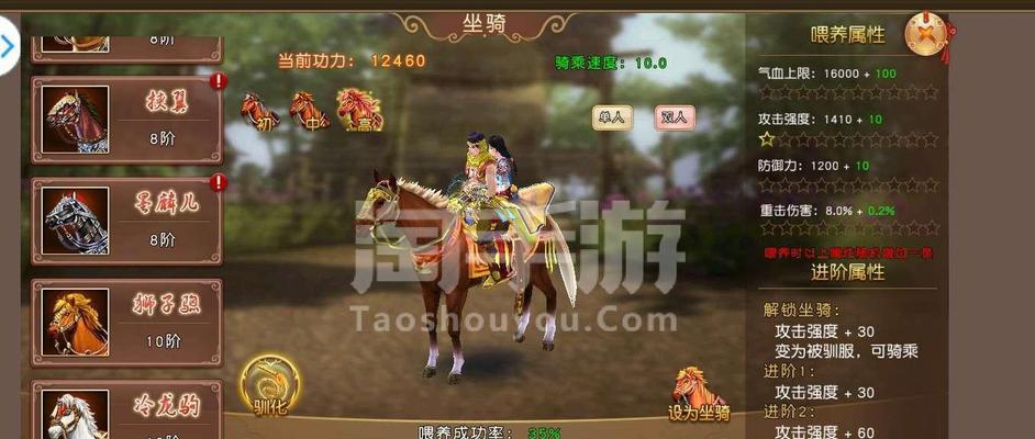 九阴真经3D坐骑培养攻略（玩转坐骑）