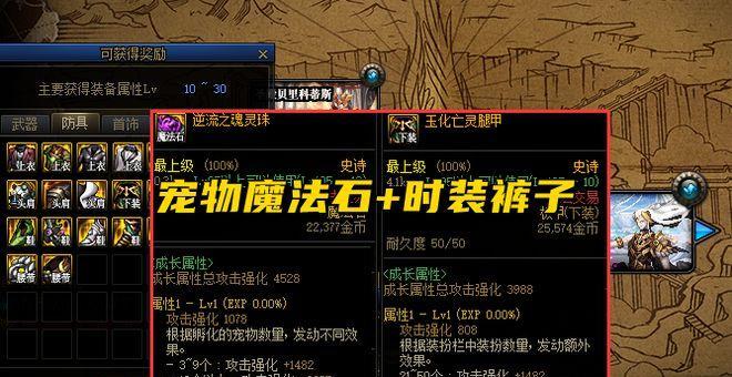 地下城副本中可能掉落哪些物品？